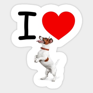 I HEART JACK RUSSELL Sticker